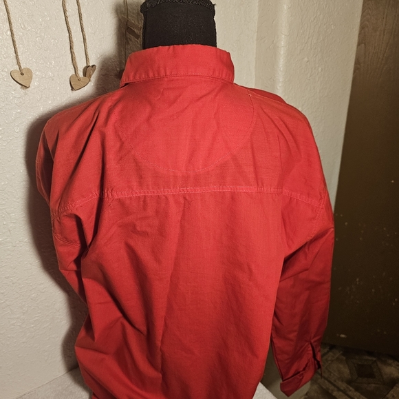 Color code red checkered button down shirt size 16 - Picture 3 of 3